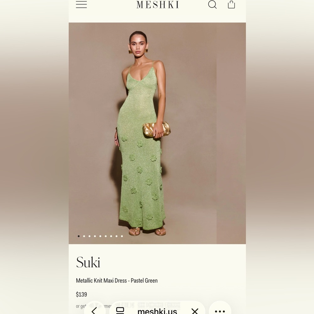 Green maxi dress